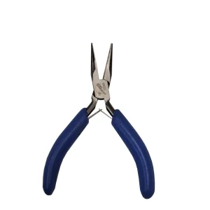 4 3/4" Mini Needle Nose Smooth Jaw Blue ESD grip 4026SD