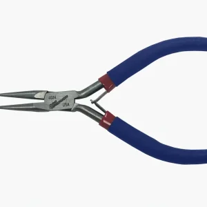 4 1/2" Long Nose Smooth Jaw Blue Grip 4034